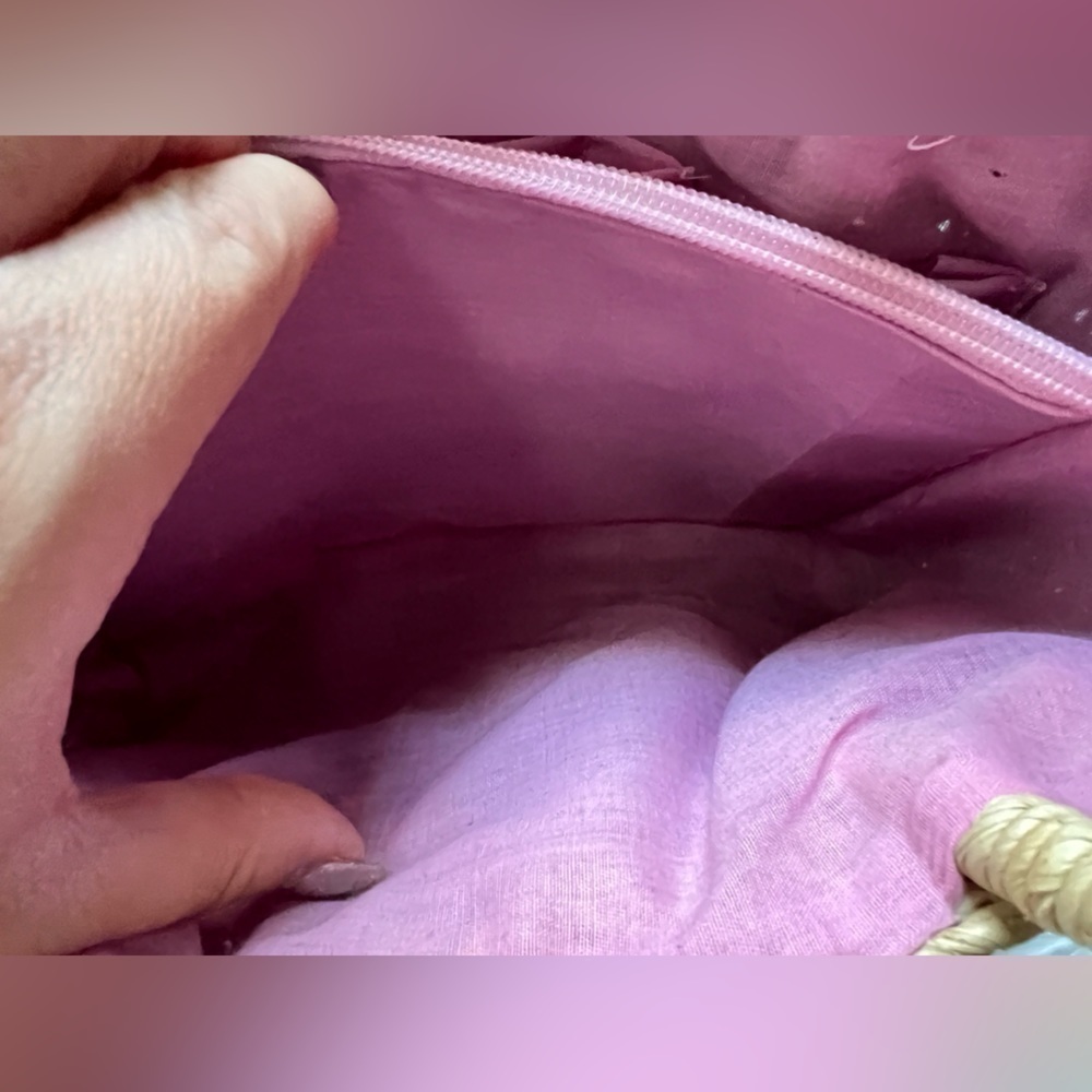 Y2K Vintage Faded Glory Woven Wicker Flower Bag 💐🌸 - Picture 9 of 10